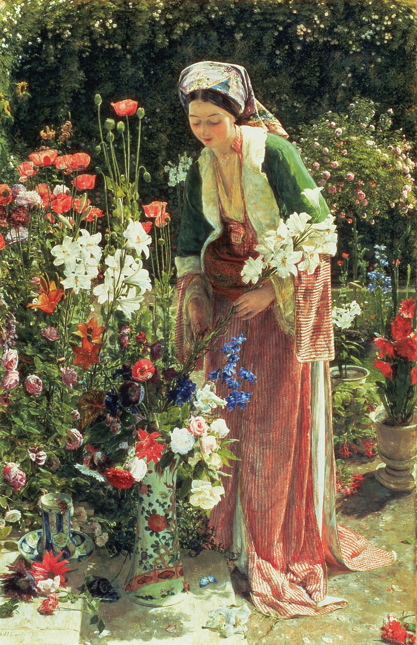 Bey bahçesinde, 1865 (panel) by John Frederick Lewis