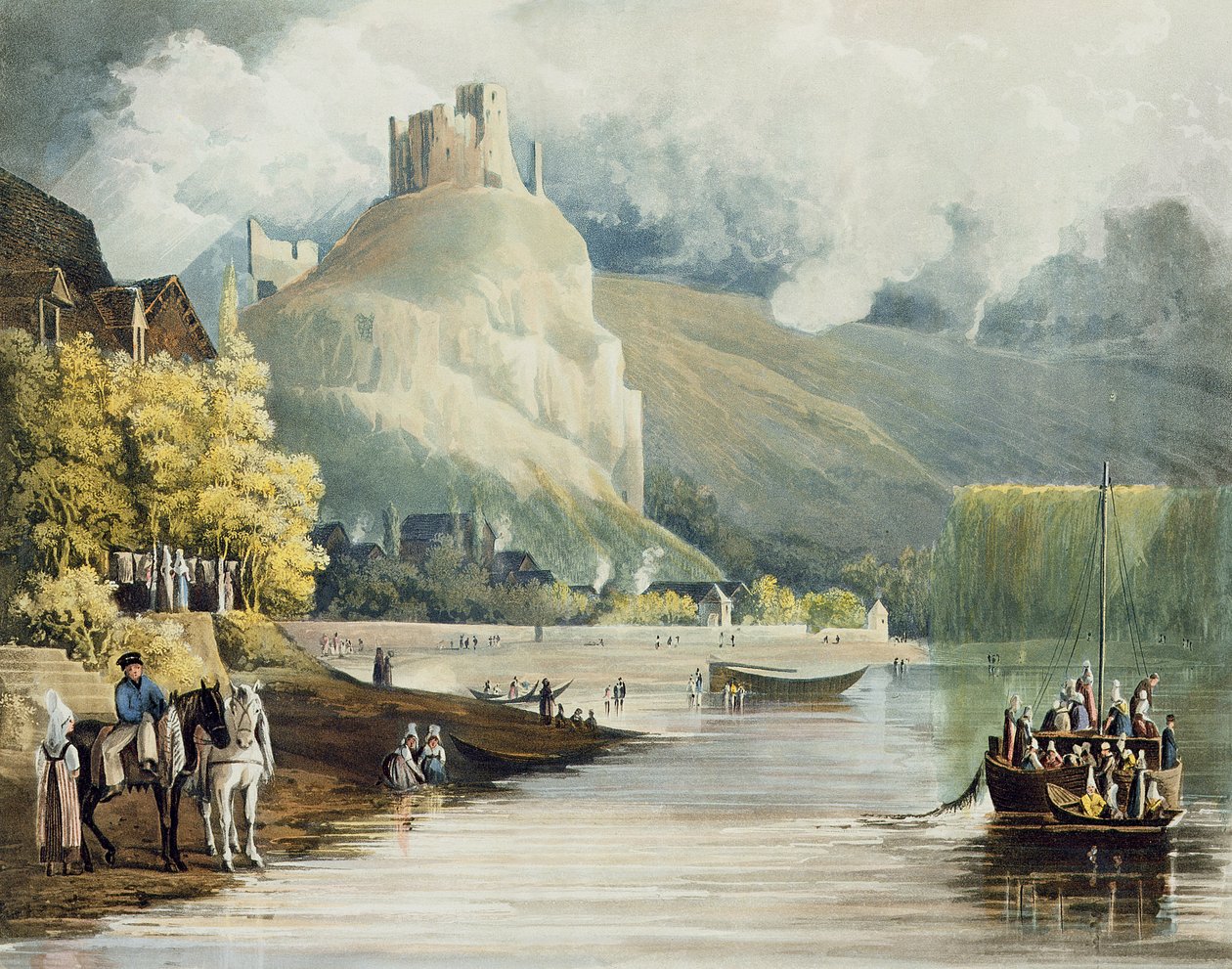 Andely, Thomas Sutherland (d.1785) tarafından oyulmuş, R. Ackermann (1764-1834) 1821 tarafından yayınlanan 
