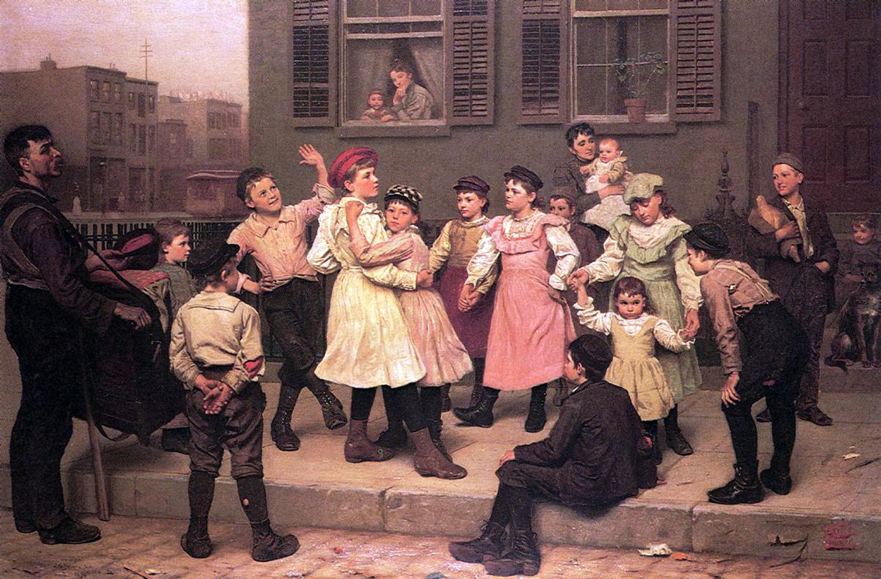Sokakta Dans Eden Çocuklar, 1894 by John George Brown