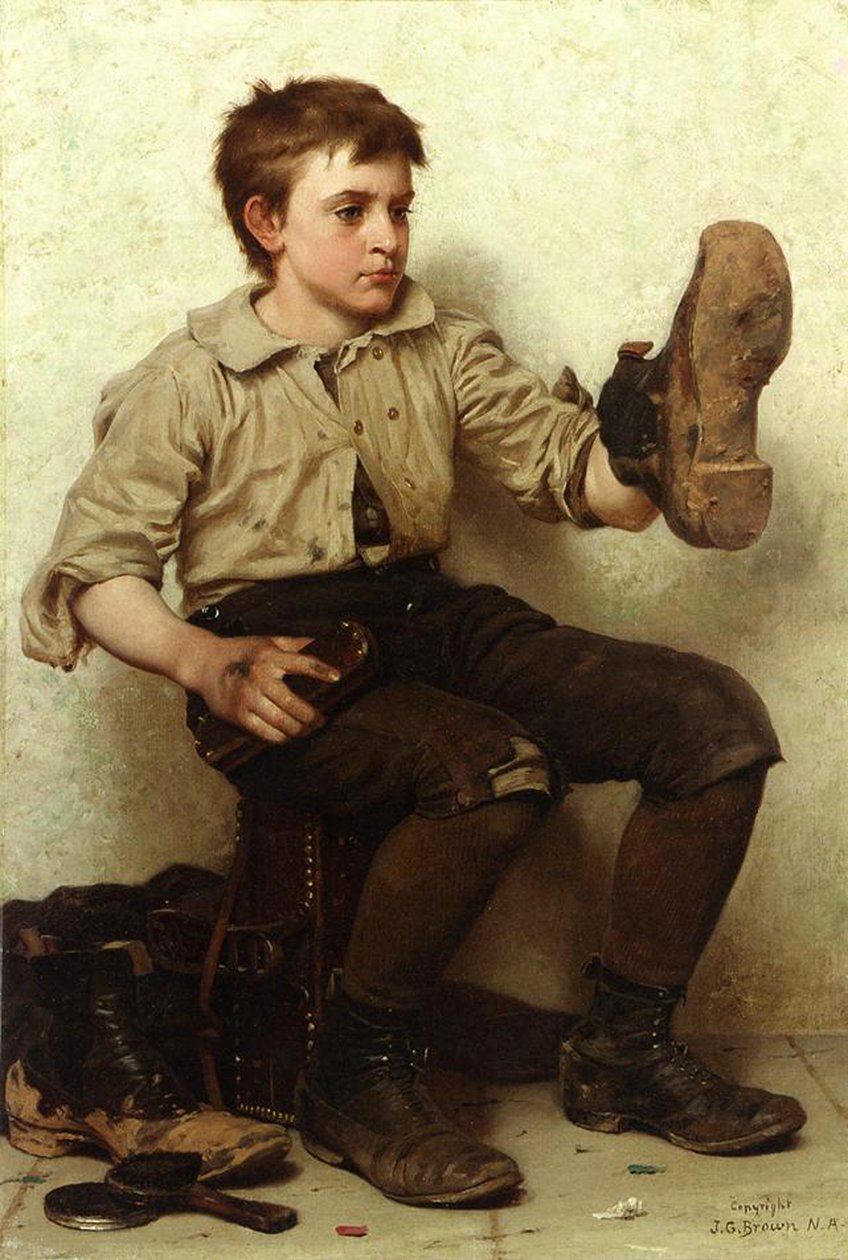 Çizme Çocuk, c.1885-90 by John George Brown