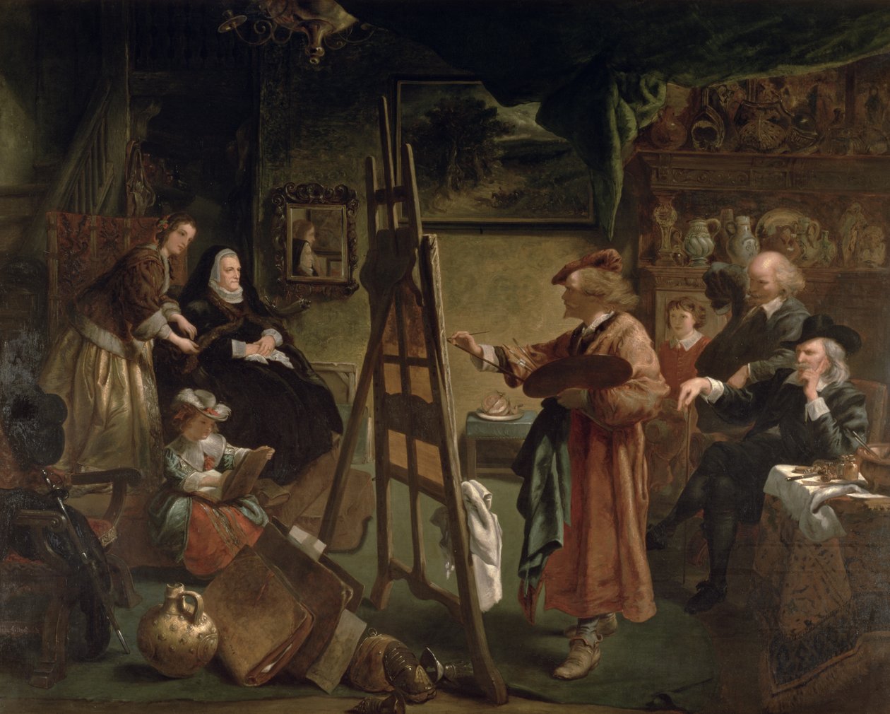 Stüdyosunda Rembrandt by John Gilbert
