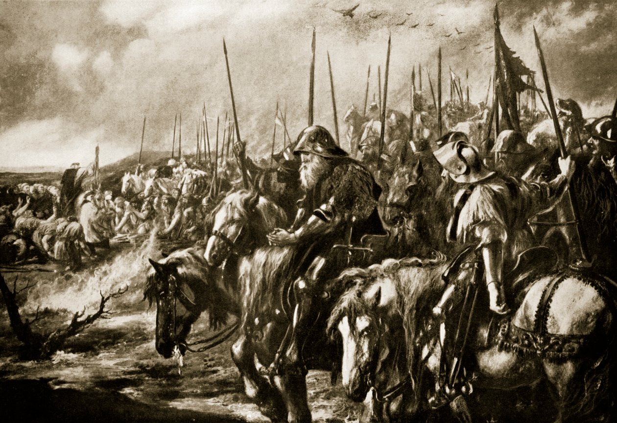 Agincourt Savaşı sabahı, 1415 by John Gilbert