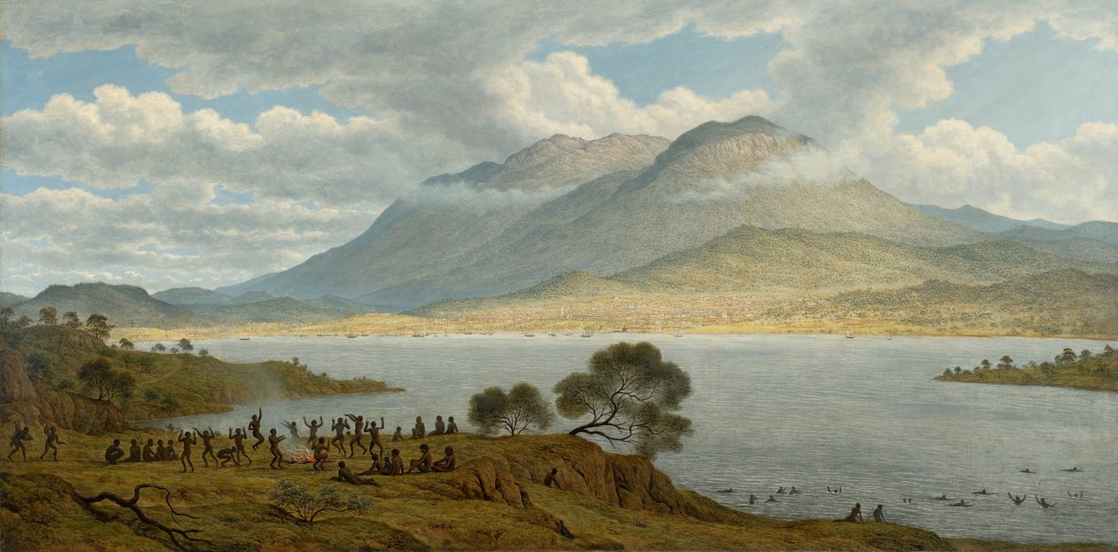 Kanguru Noktasından Wellington Dağı ve Hobart Kasabası by John Glover