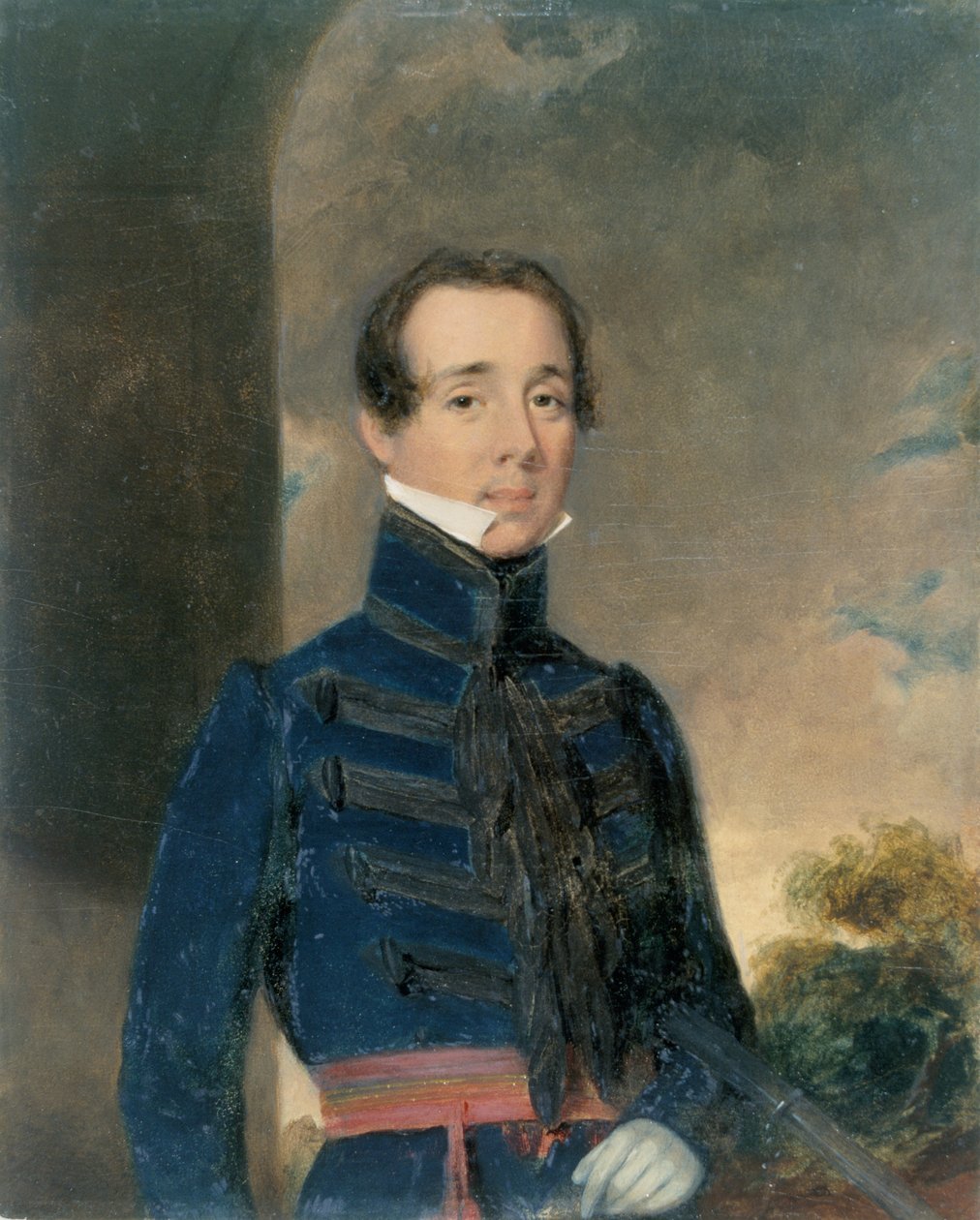Teğmen George Briggs (1808-75) Madras Topçu, 1832 dolayları by John Godwin Williams