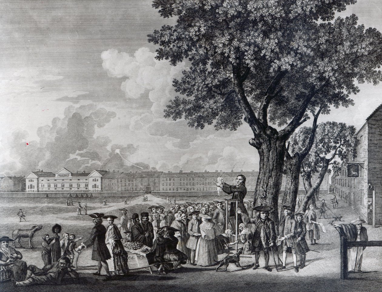 Gösterilen Coşku, Robert Pranker tarafından kazınmış, 1765 by John Griffiths