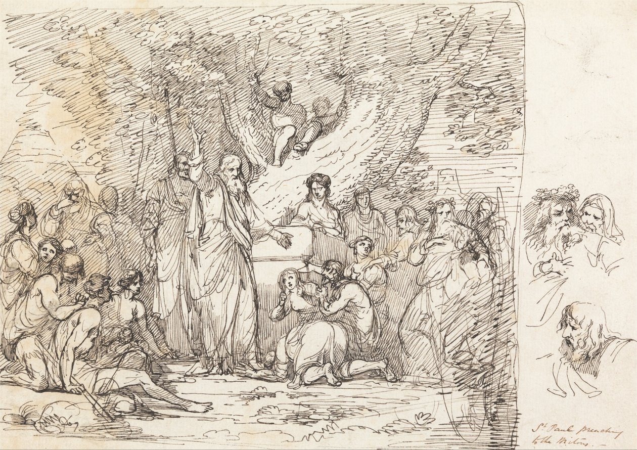 Aziz Paul Britanyalılara Vaaz Eder by John Hamilton Mortimer