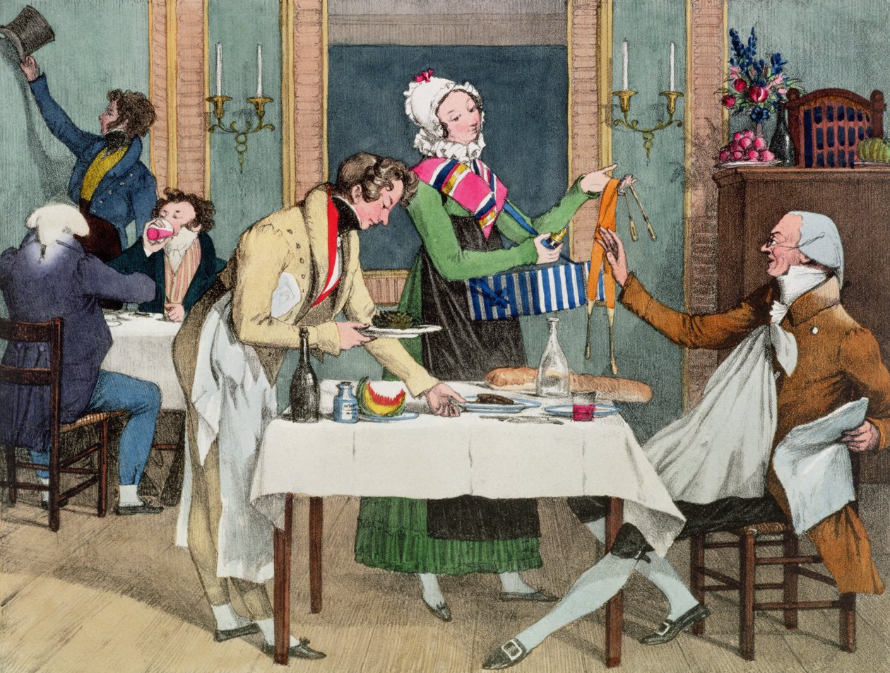 Restoran, bar. Rodwell ve Martin tarafından, 1820 by John James Chalon