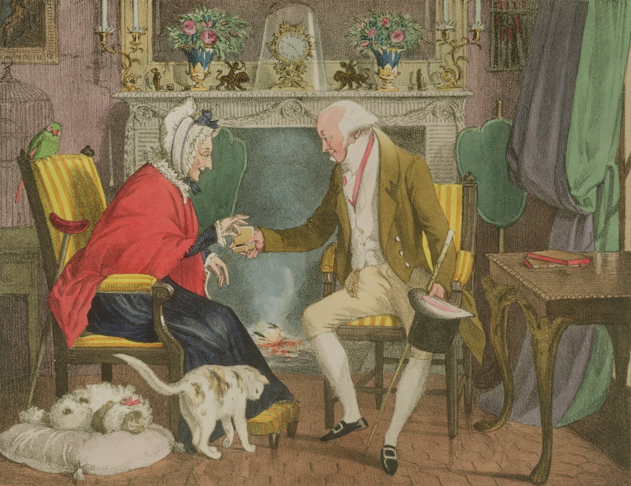 The Pinch of Snuff, pub. Rodwell ve Martin tarafından, 1821 by John James Chalon