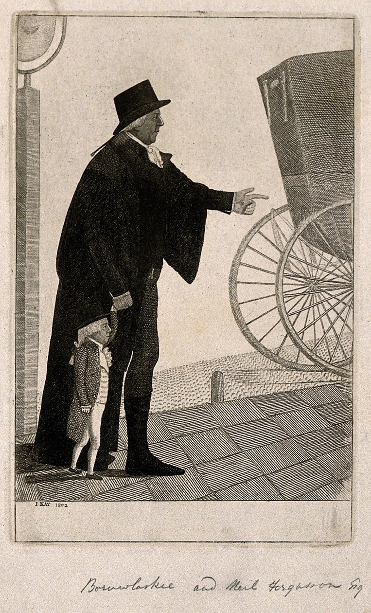 Jozef Boruwlaski, bir cüce ve Neil Fergusson, 1802 by John Kay