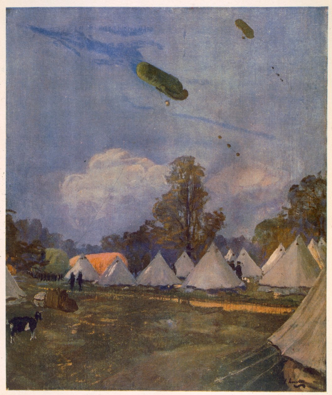 ಕೈಟ್ ಬಲೂನ್ಸ್, ರೋಹ್ಯಾಂಪ್ಟನ್, 1915, ಫ್ರಂಟ್‌ನಲ್ಲಿರುವ ಬ್ರಿಟಿಷ್ ಕಲಾವಿದರಿಂದ, ವೆಸ್ಟರ್ನ್ ಫ್ರಂಟ್‌ನ ಮುಂದುವರಿಕೆ, 1918 ಟರ್ಕ್ by John Lavery