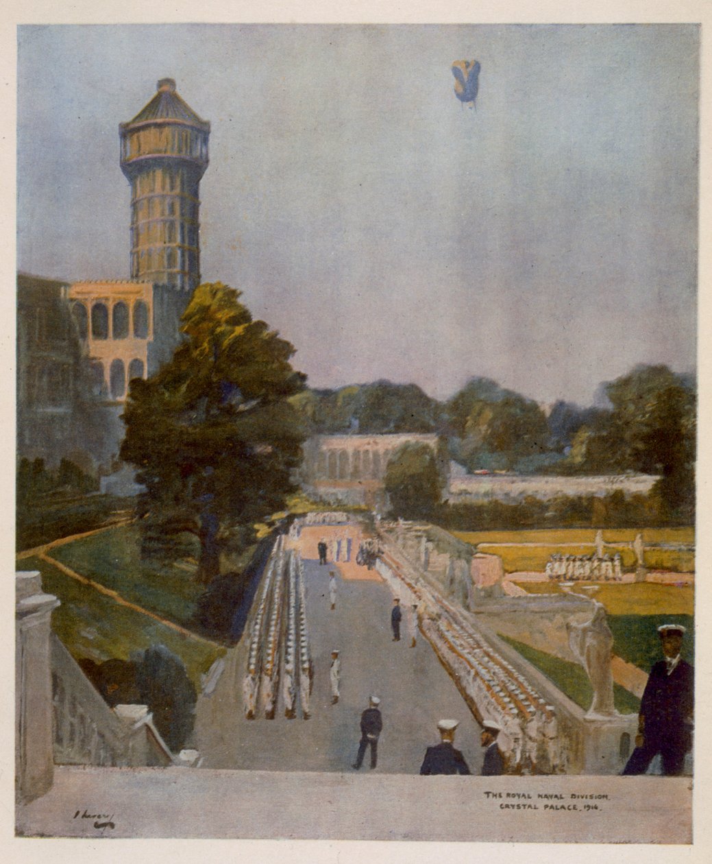 RND Crystal Palace, Cephedeki İngiliz Sanatçılardan Çeyrek Güverte olarak bilinen Spot, Batı Cephesinin Devamı, 1918 by John Lavery