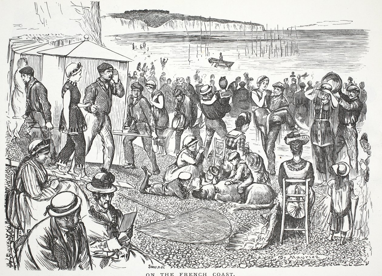 On the French Coast  by John Leech