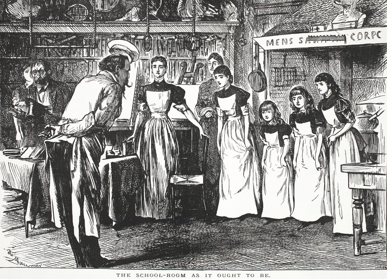 Okul odası olması gerektiği gibi by John Leech