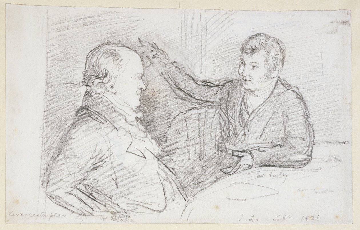 William Blake (1757-1827) John Varley (1778-1842) ile Söyleşide Eylül 1821 by John Linnell