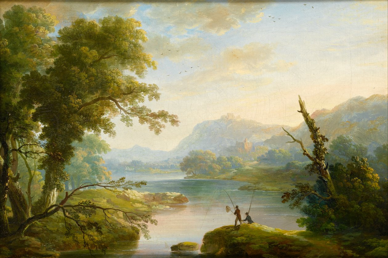 Lakeland Manzarasında Balıkçılar by John Martin