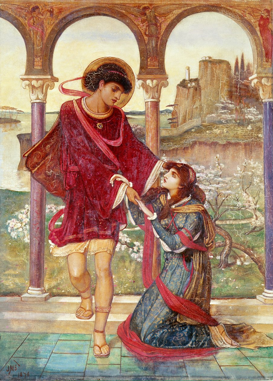 Tristan ve Iseult, 1876 by John Melhuish Strudwick