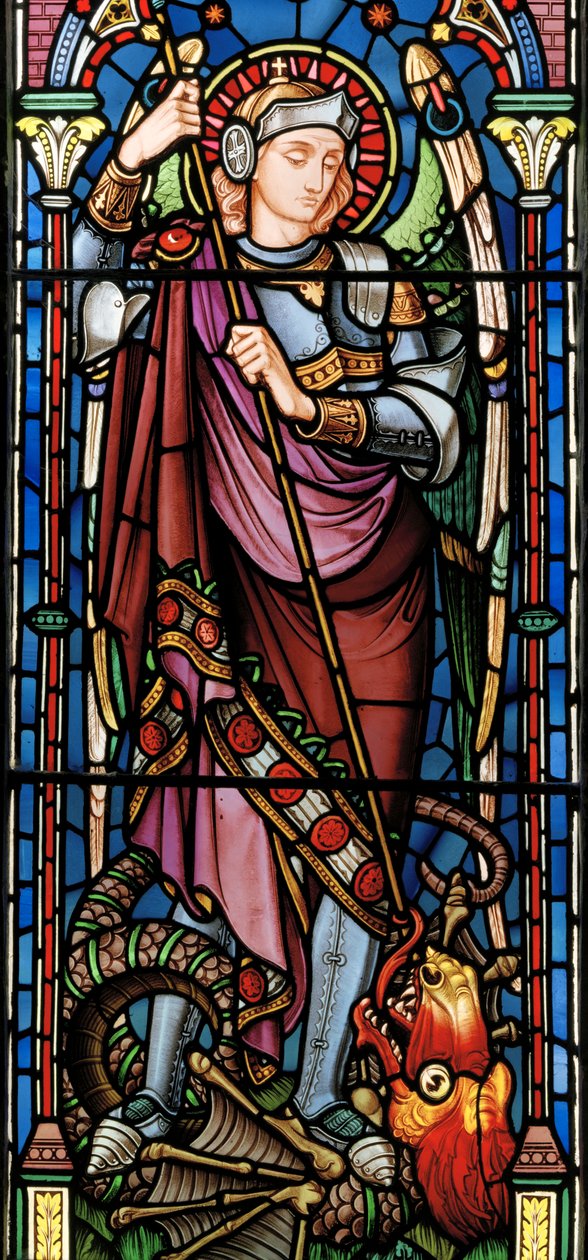 Cuxton, Lavers & Barraud, John Millner Allen (1827-1902), St Michael, 1865 dolayları, ejderha by John Millner Allen