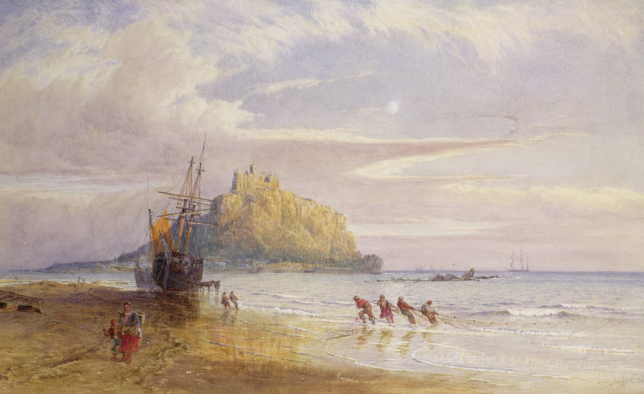 Bir Eylül Akşamı, St Michael Dağı, Cornwall by John Mogford