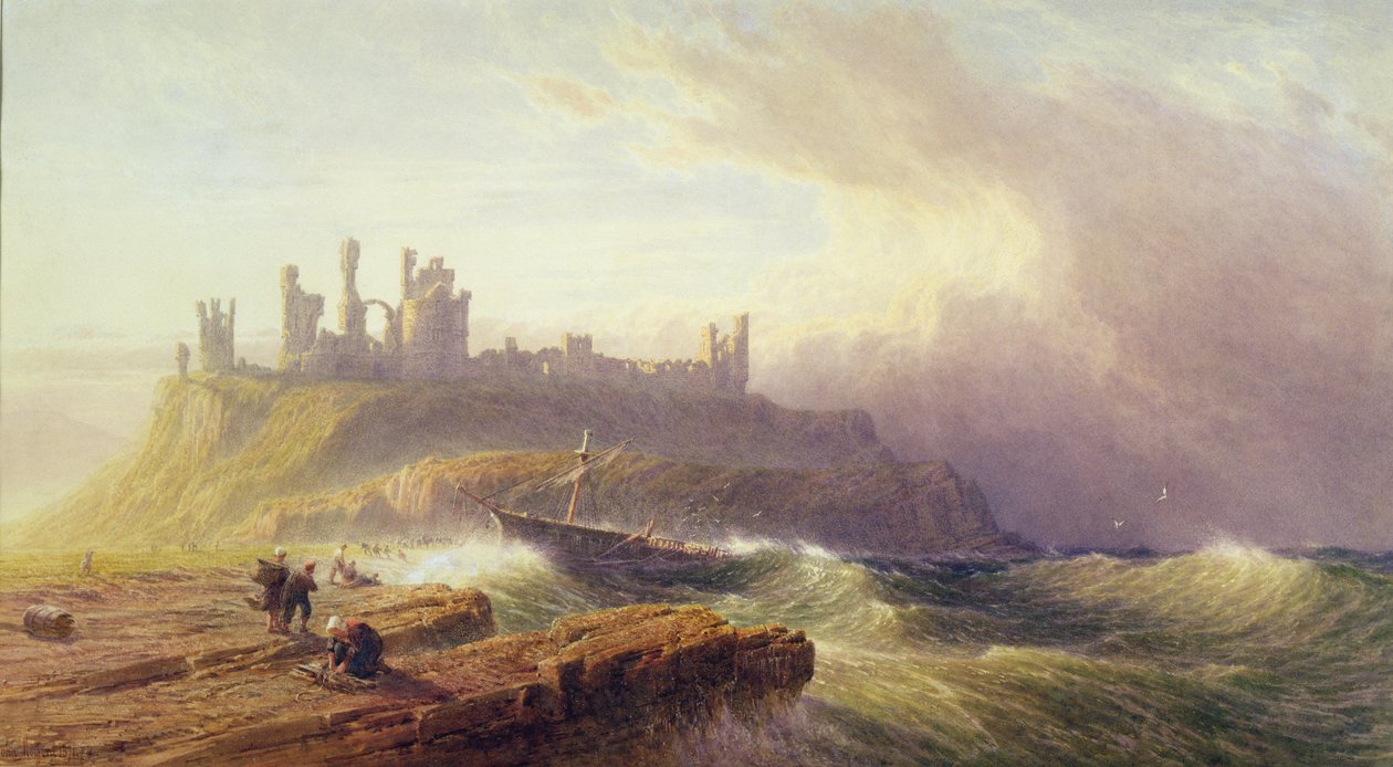 Dunstanburgh Kalesi, Northumberland by John Mogford