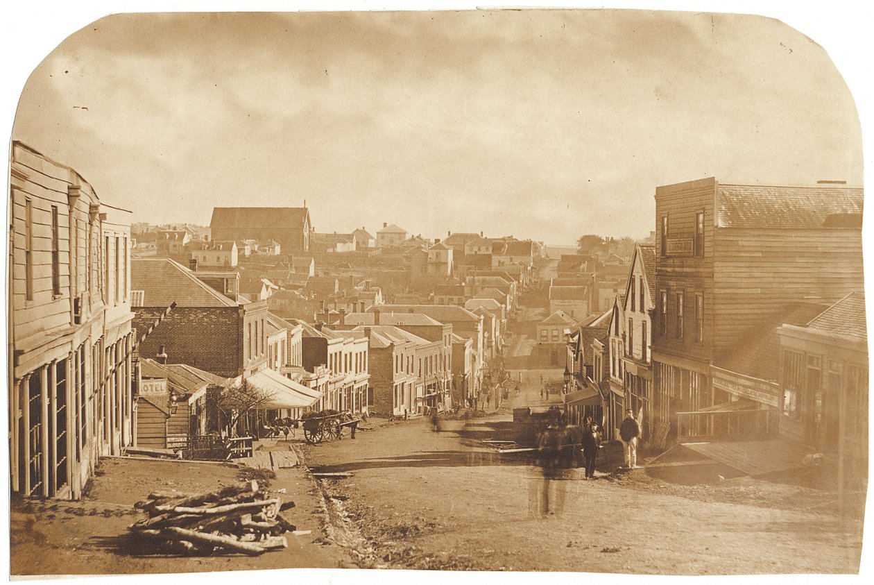 Shortland Street, Auckland (albümenize tuz baskısı) by John Nicol Crombie