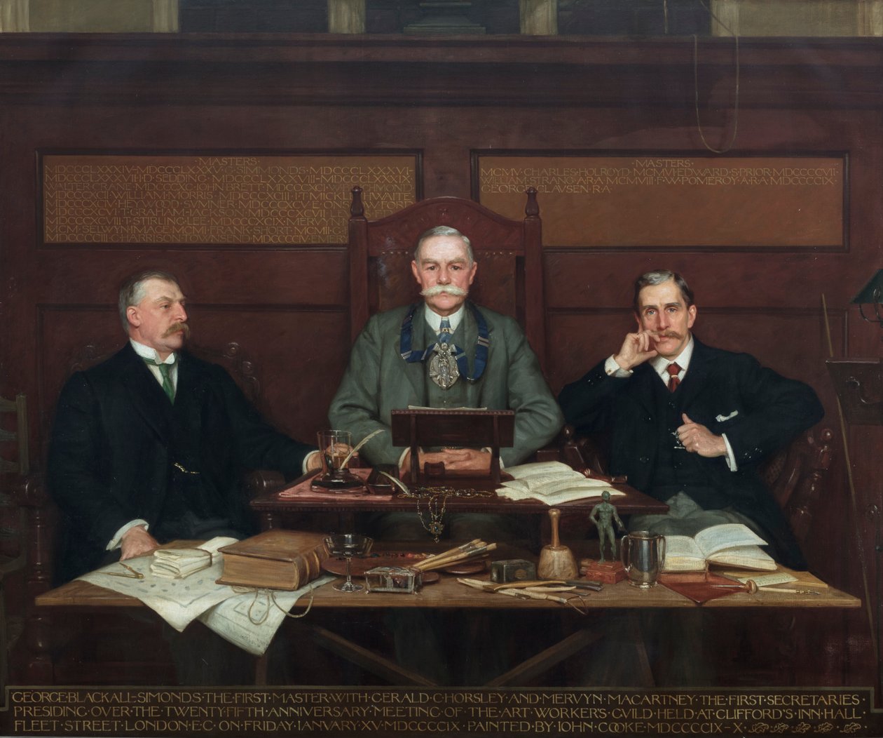 G. Blackall-Simonds (First Master), Gerald Horsley ve Mervyn Macartney ile birlikte, Clifford