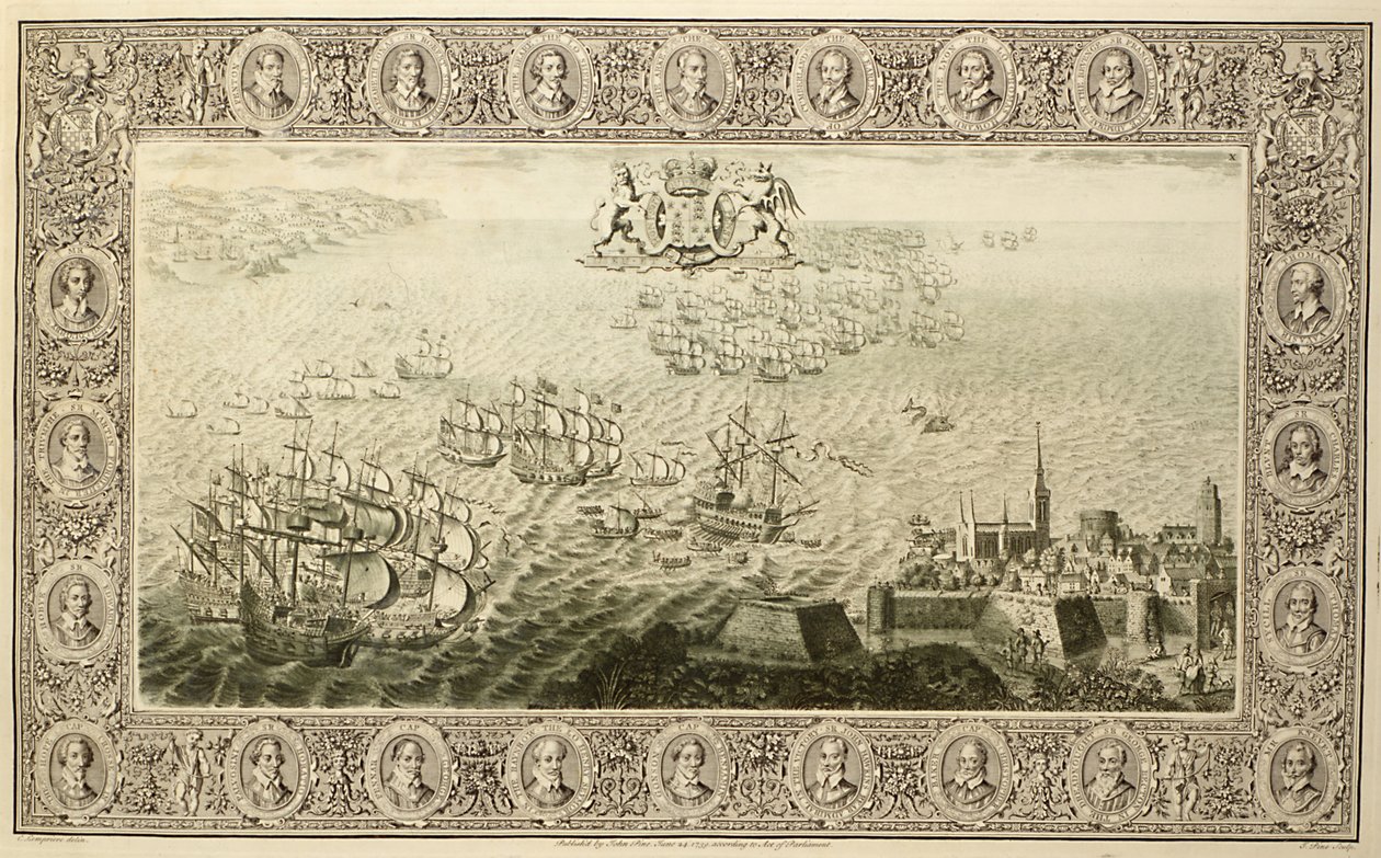 Armada (bir duvar halısından gravür), 1739 by John Pine