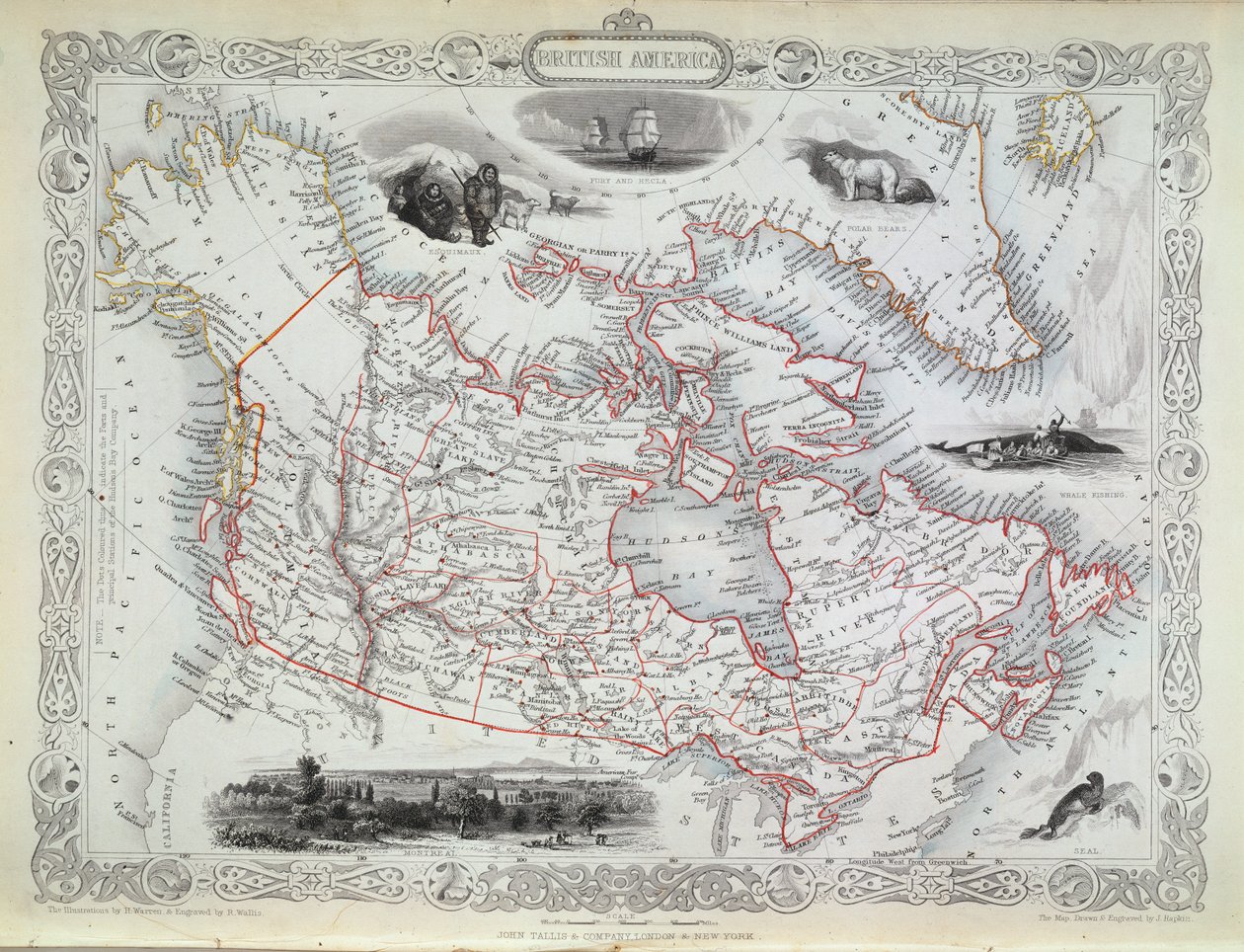 İngiliz Amerika Haritası by John Rapkin