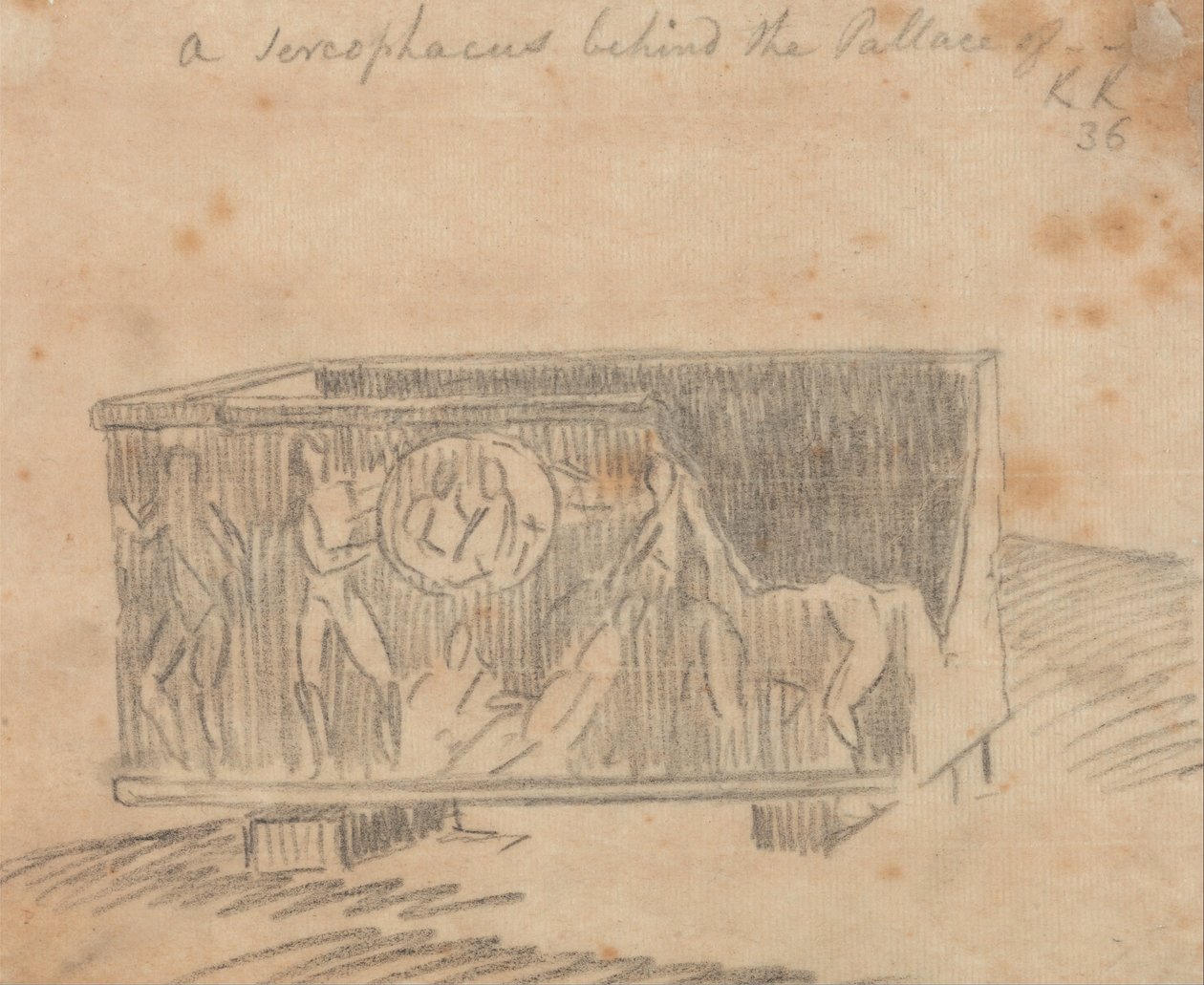 Sarayın Arkasında Bir Lahit by John Robert Cozens