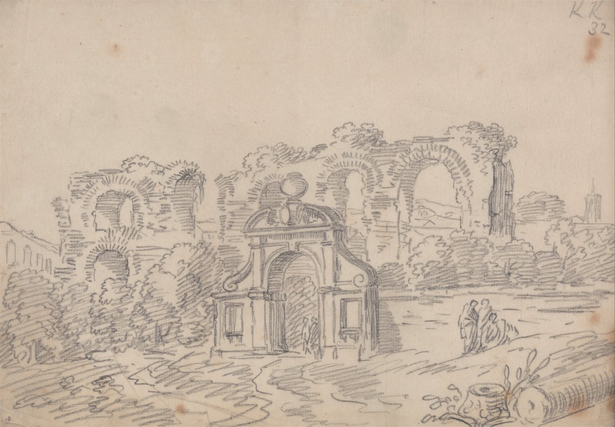 Barok Kemer ve Roma Su Kemeri Harabeleri by John Robert Cozens