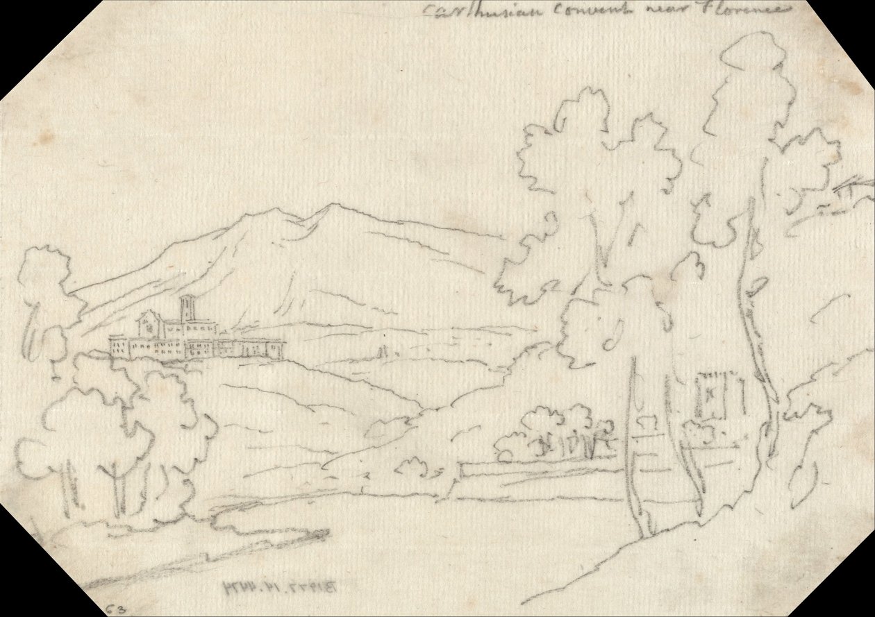 Floransa yakınlarındaki Carthusian Manastırı by John Robert Cozens