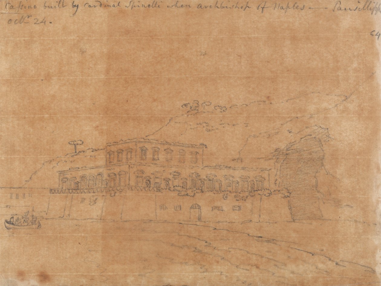 Kardinal Spinelli tarafından inşa edilen Cassino by John Robert Cozens