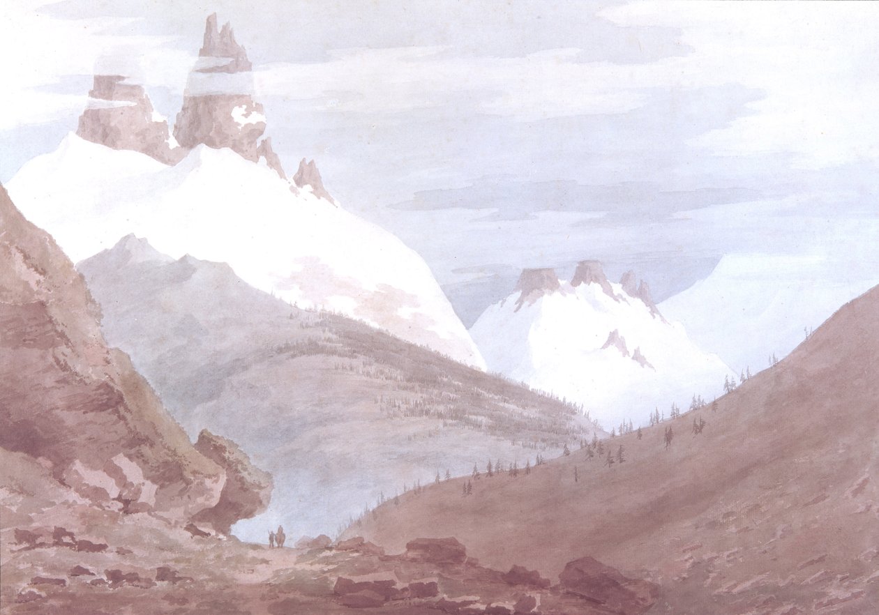 Chamonix ve Martigny by John Robert Cozens