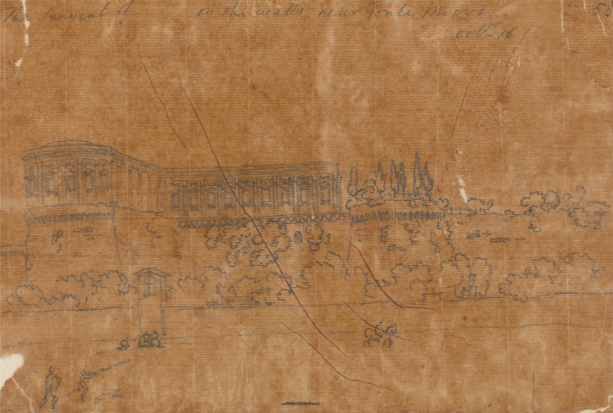 Ponte Nuovo yakınlarındaki Manastır, 16 Ekim by John Robert Cozens