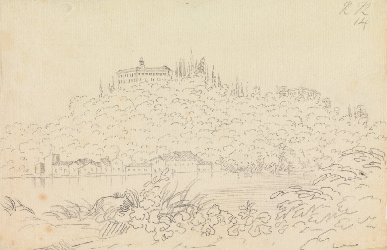 Floransa yakınlarındaki Monte Olivetto Manastırı by John Robert Cozens