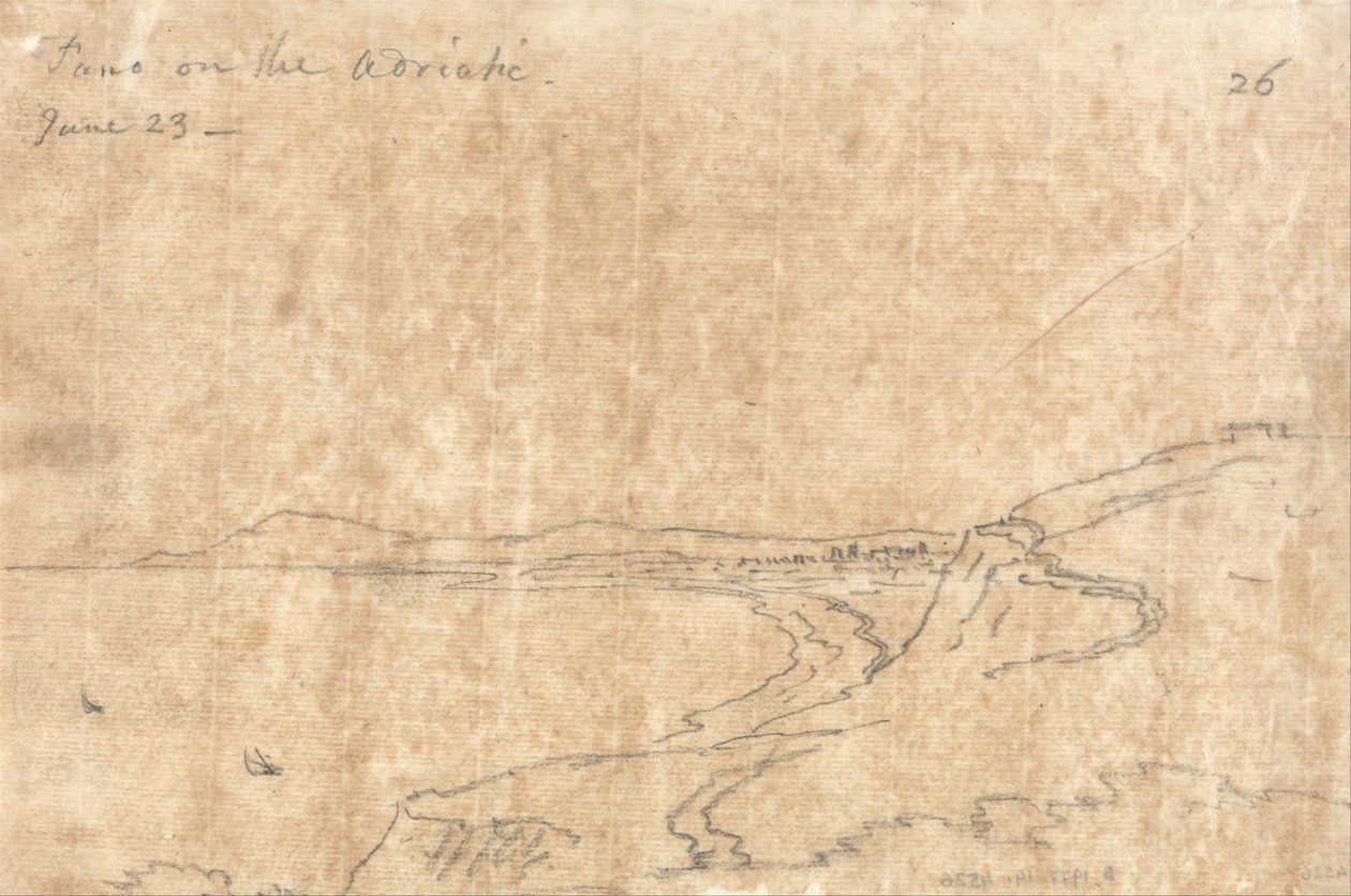 Adriyatik üzerinde Fano by John Robert Cozens