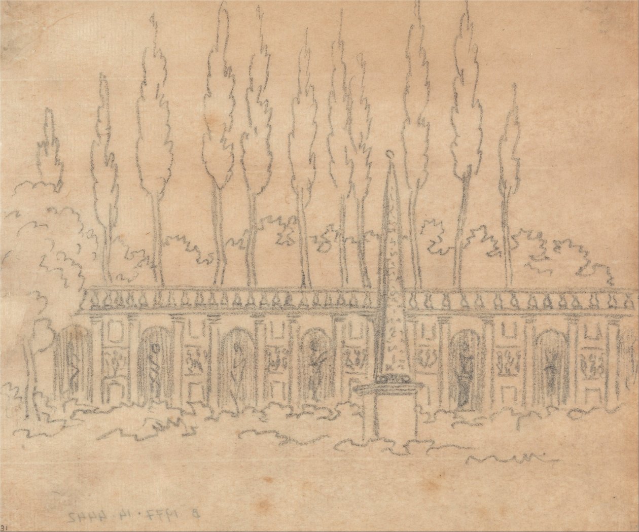 Bir Villanın Bahçesinde by John Robert Cozens
