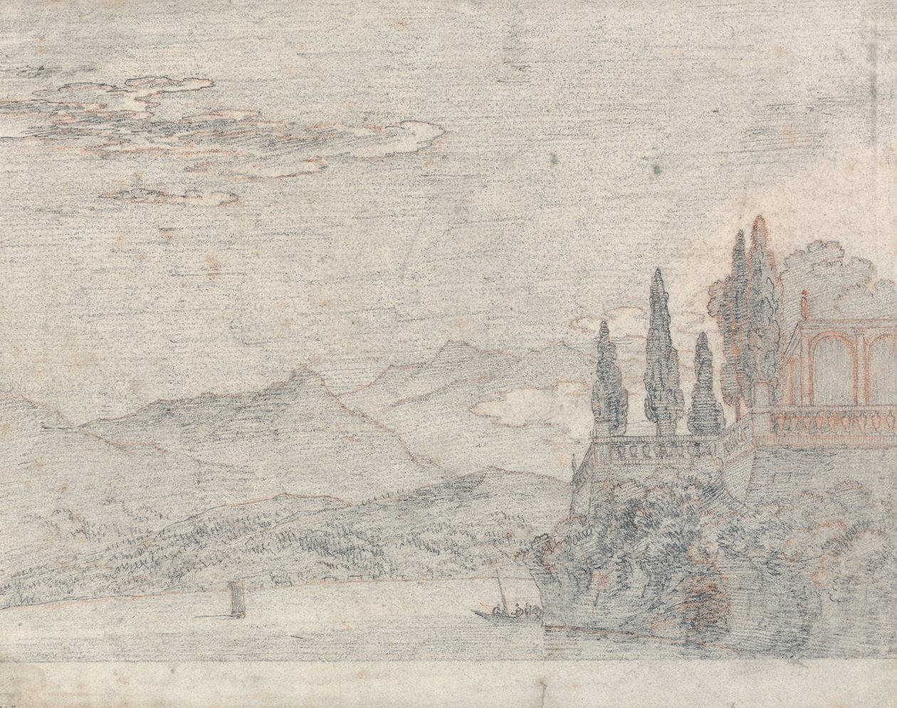 Borromean Adası, Maggiore Gölü by John Robert Cozens