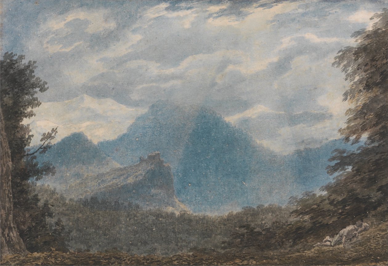 Argua yakınlarındaki Monte della Madonna by John Robert Cozens