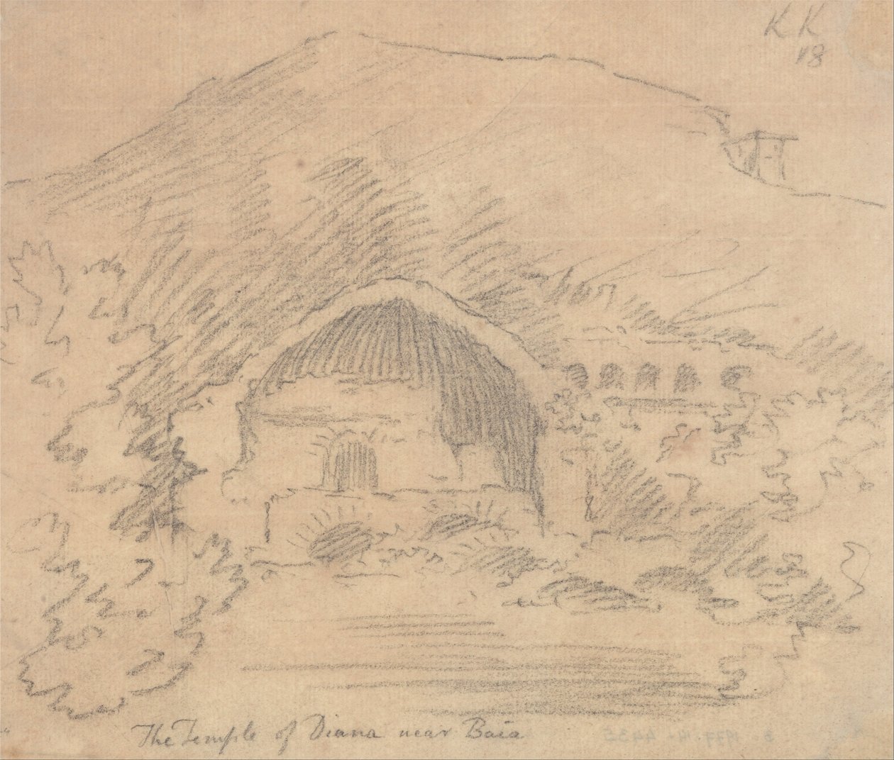Baia yakınlarındaki Diana Tapınağı by John Robert Cozens
