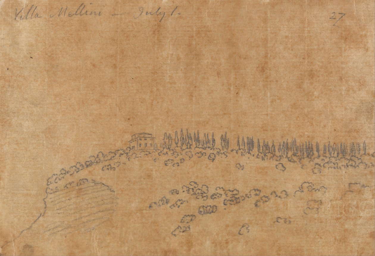 Villa Mellini, 1 Temmuz by John Robert Cozens