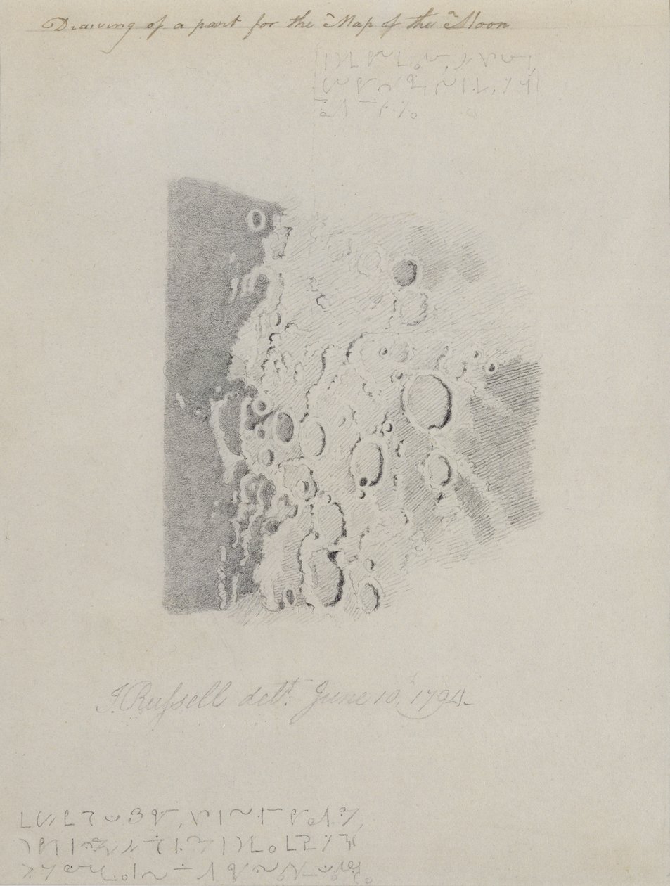 Ay haritası için çizim, 1794 by John Russell
