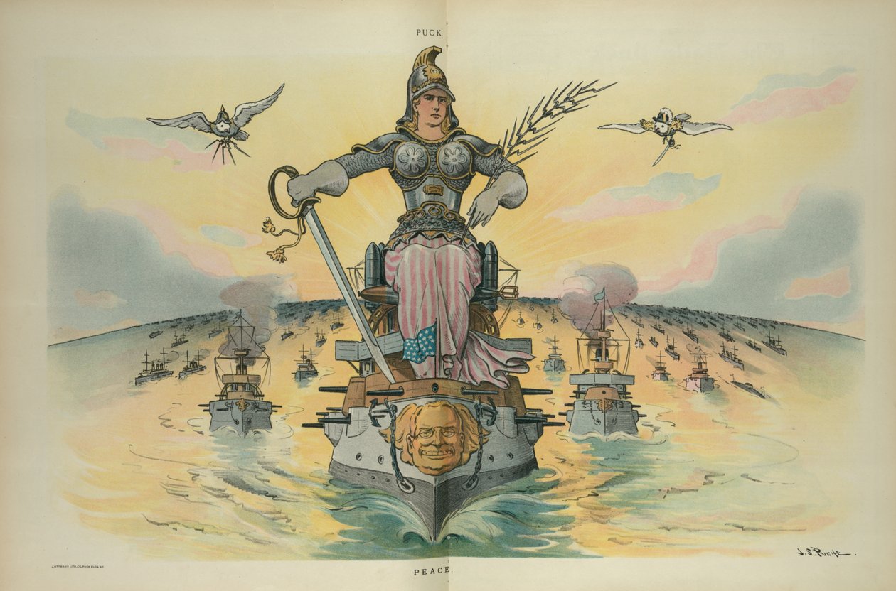 Peace, 1905 (colour print) by John S. Pughe