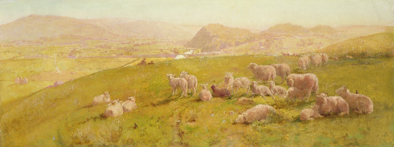 Towy Vadisi, 1873 by John Samuel Raven
