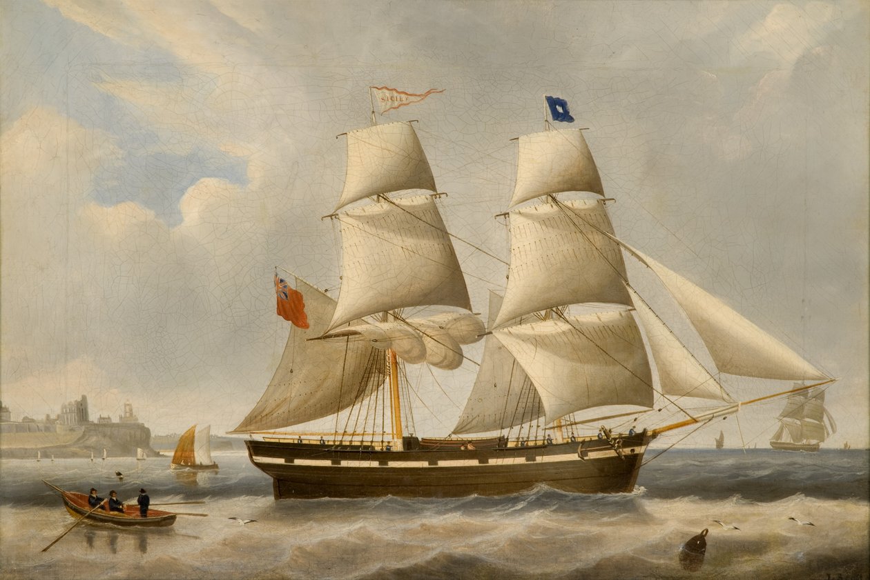 Collier brig Sicilya by John Scott