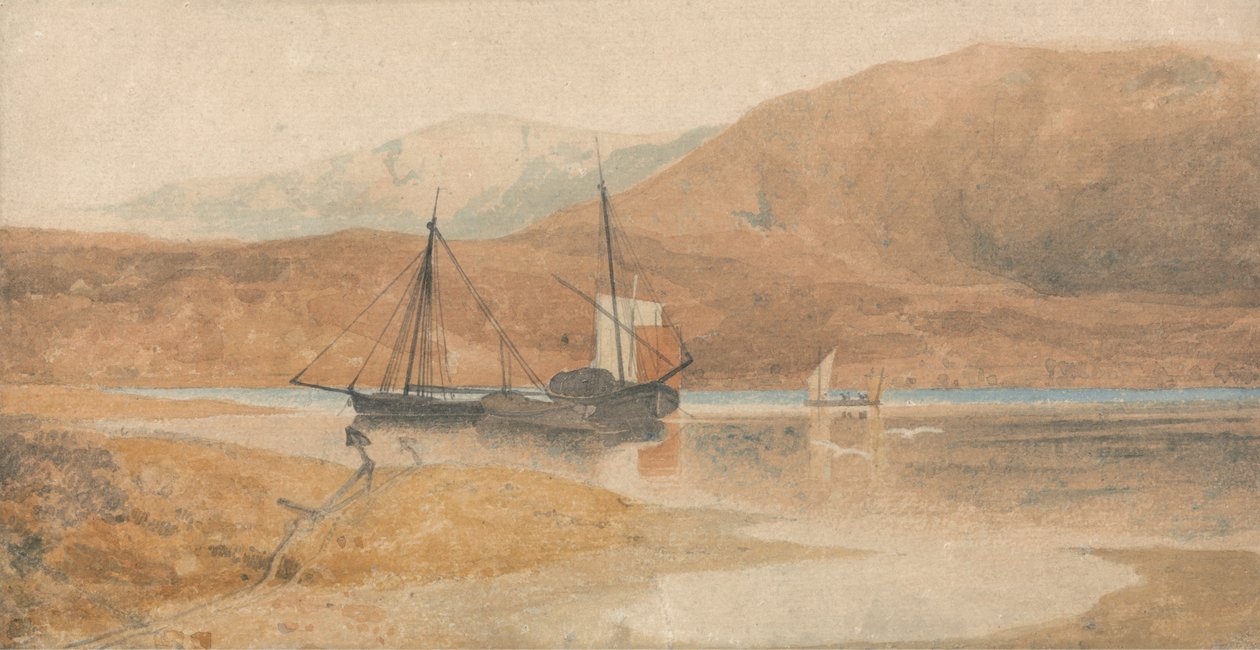 Barmouth Haliç, Cader Idris, Kuzey Galler by John Sell Cotman
