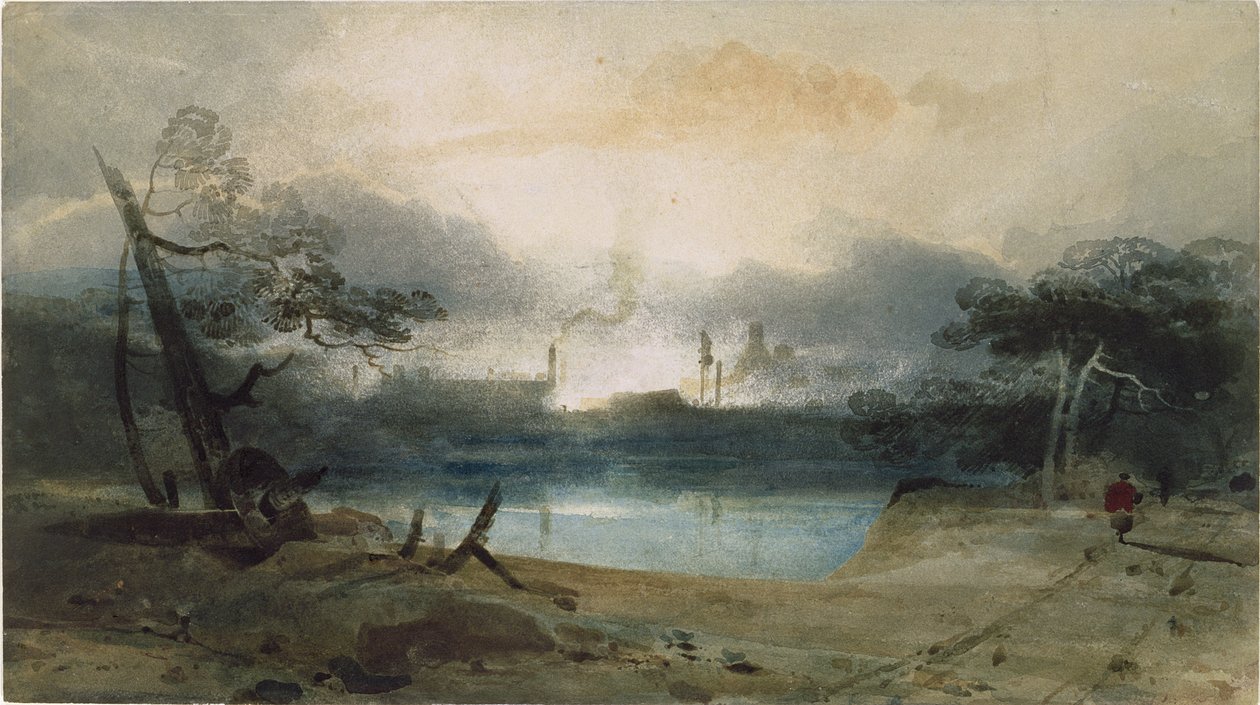Irongate, Shropshire Yakınındaki Bedlam Fırını by John Sell Cotman