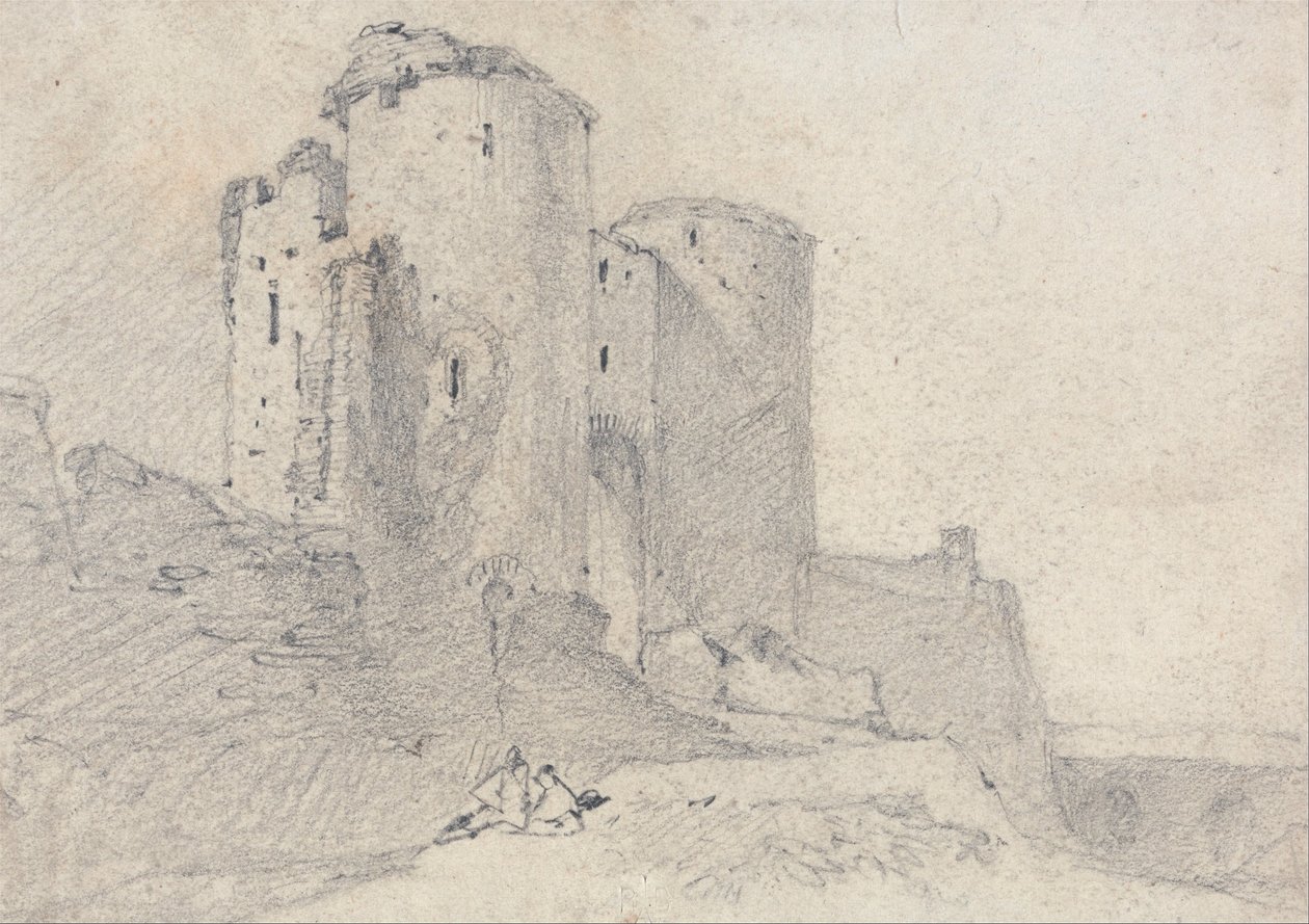 Beeston Kalesi, Cheshire - Kaleye Giriş by John Sell Cotman