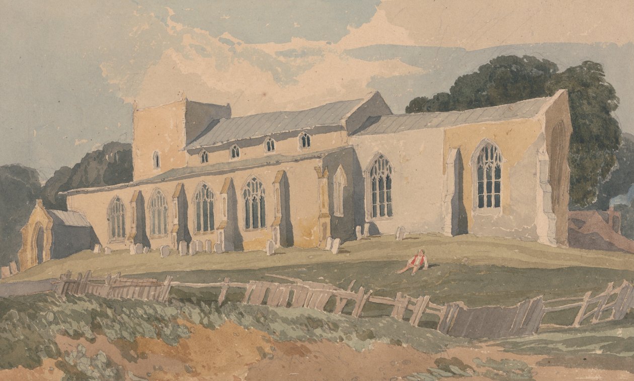 Blickling Kilisesi, Norfolk, Güneydoğudan by John Sell Cotman