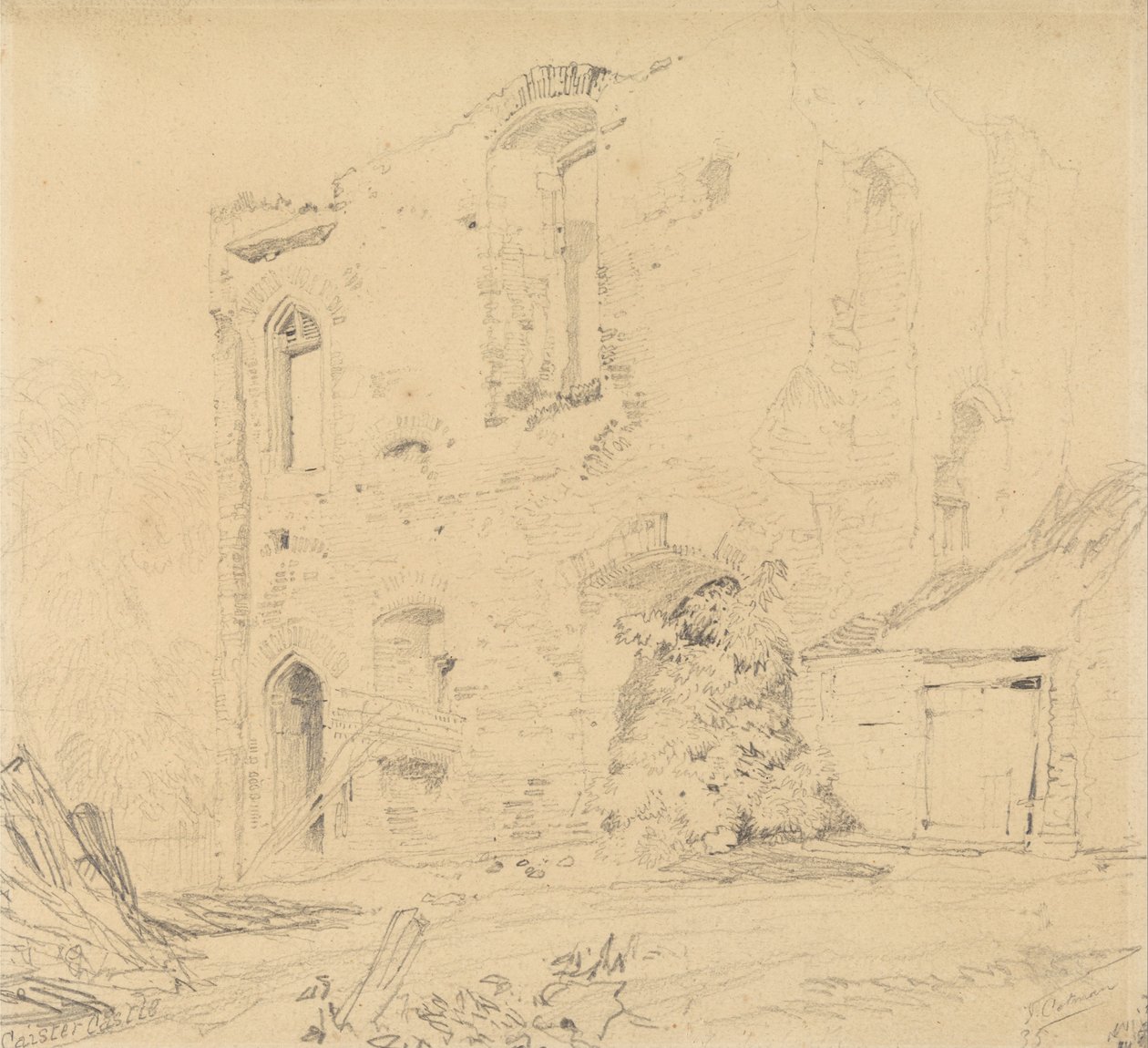Caister Kalesi, Norfolk by John Sell Cotman