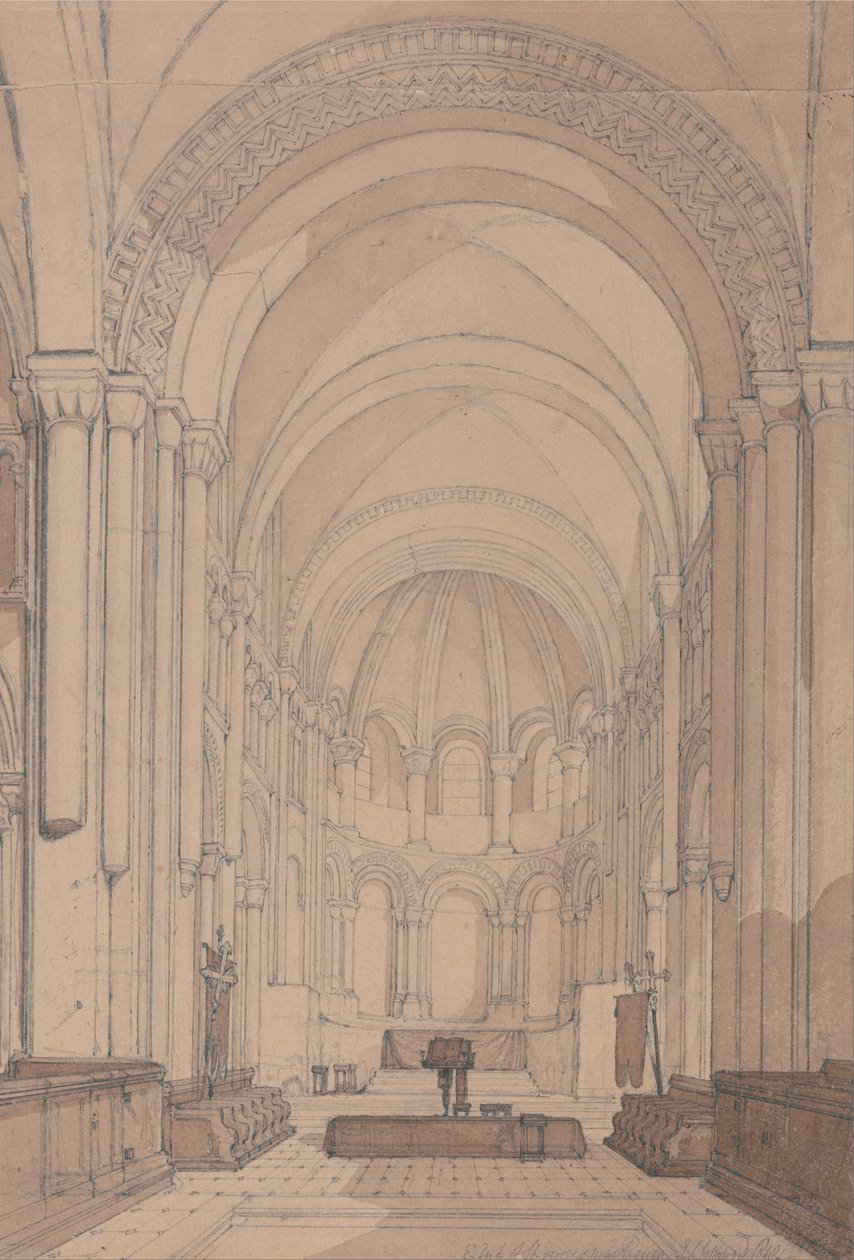 Rouen, Normandiya yakınlarındaki Saint Georges de Boscherville Abbey Kilisesi